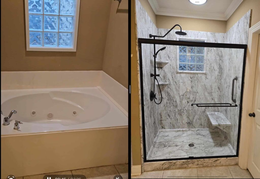 Jacuzzi Tub To Shower Conversion